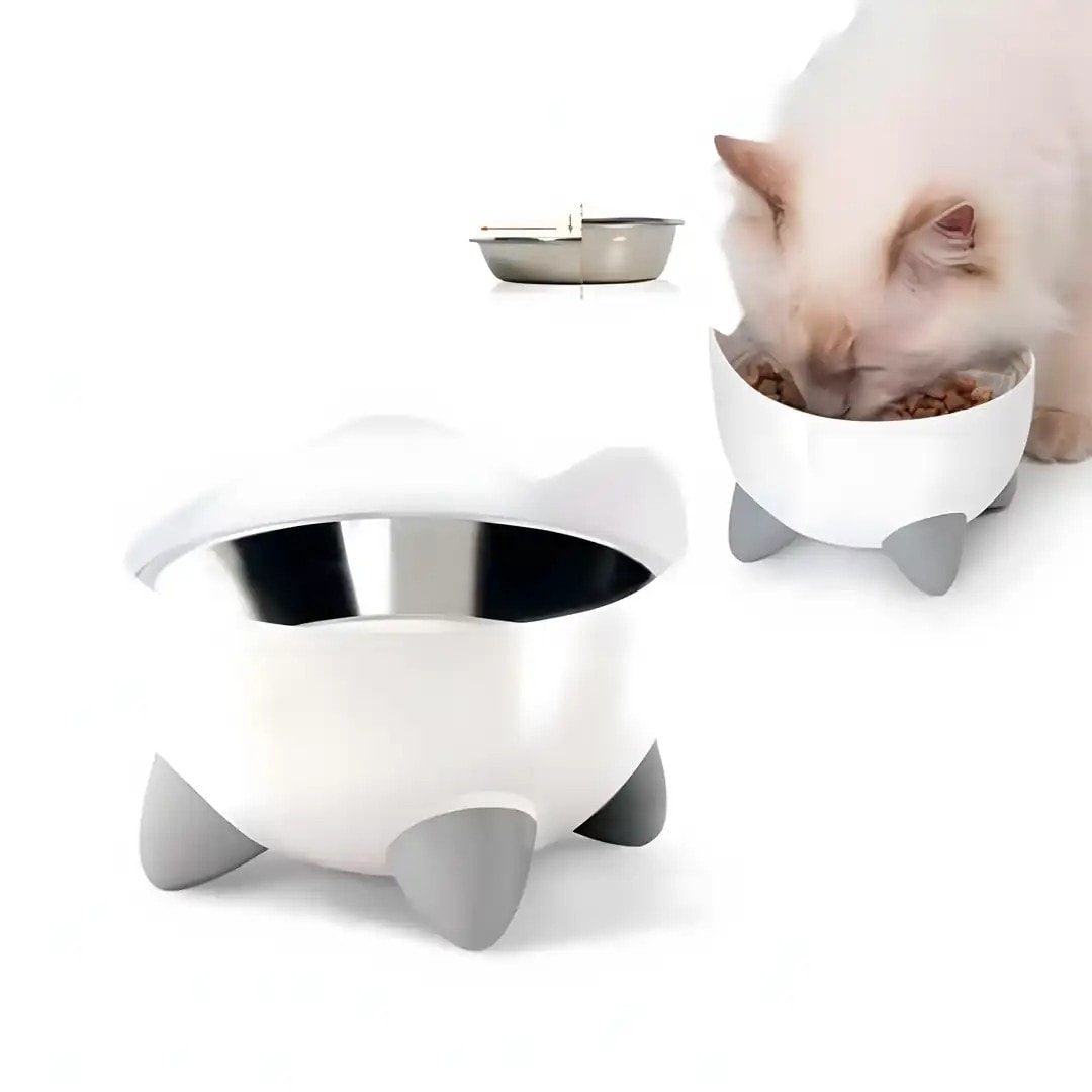 Catit Pixi Hazneli Çelik Kedi ve Köpek Mama Kabı